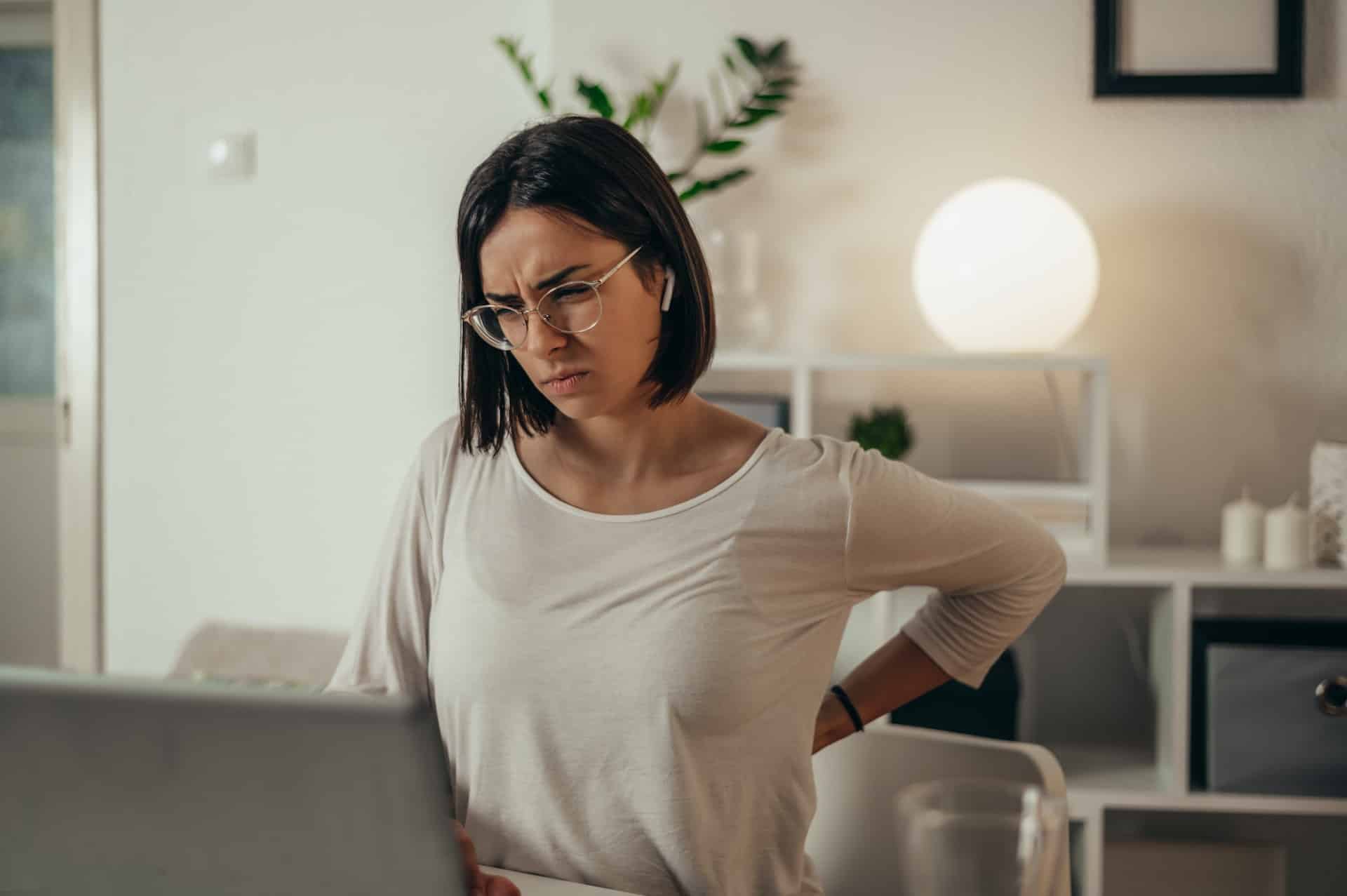 woman with back pain
