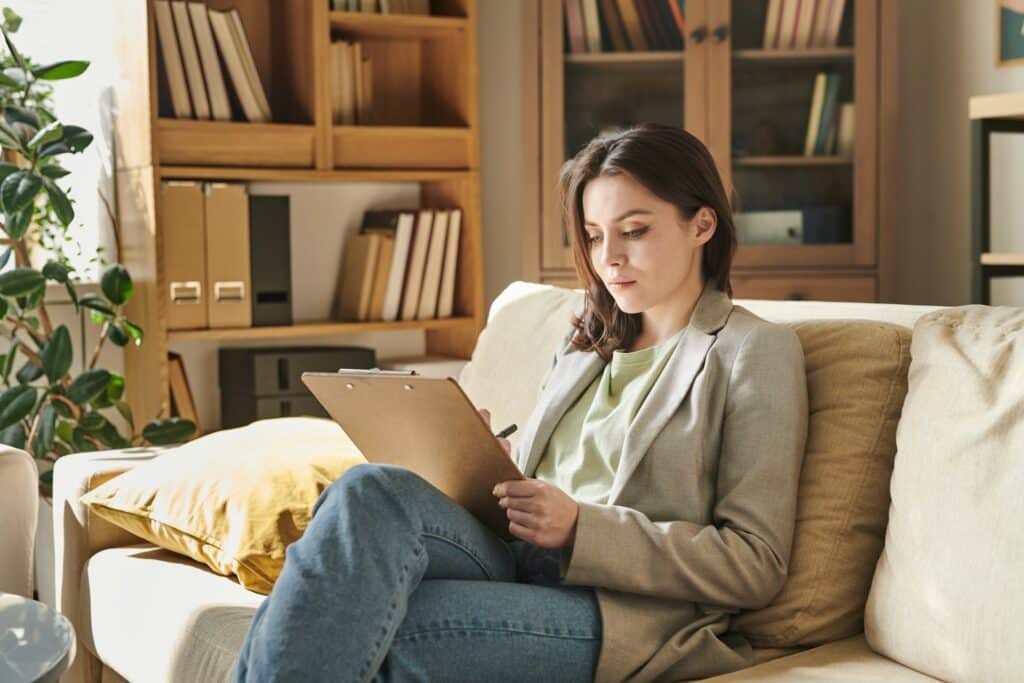woman sitting